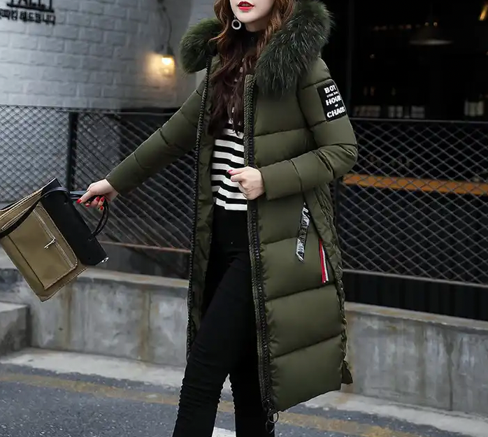 Amaya | Veste longue élégante avec col en fourrure de luxe