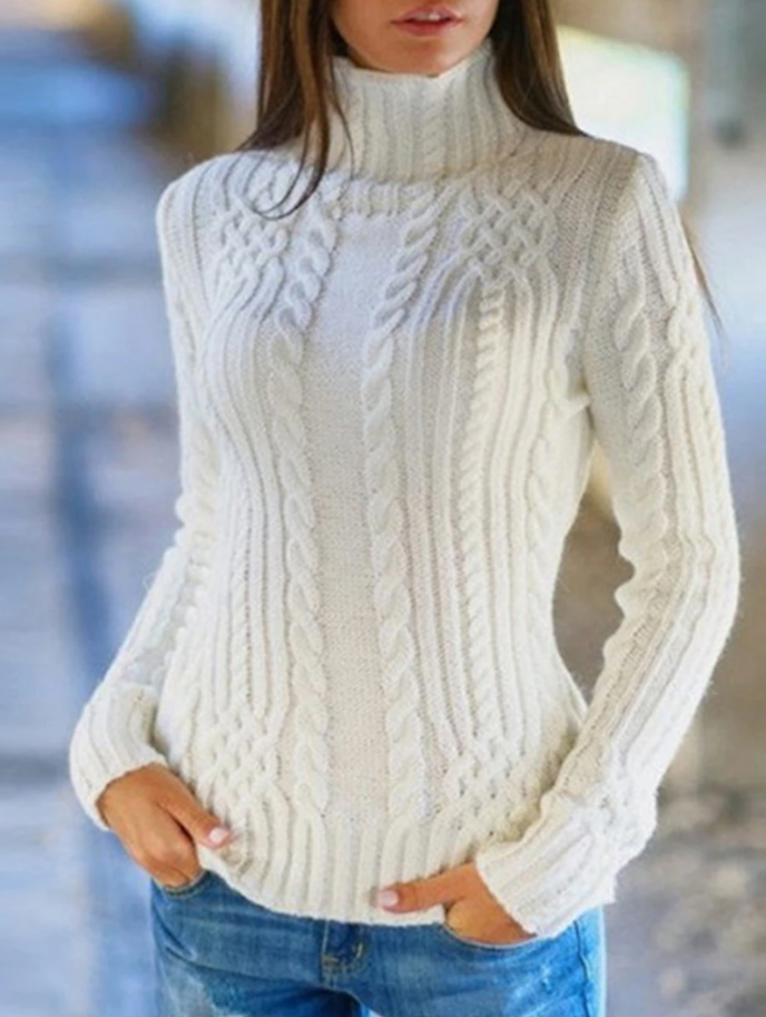 Aranda - Élégant pull-over à col roulé pour femmes pour un look intemporel