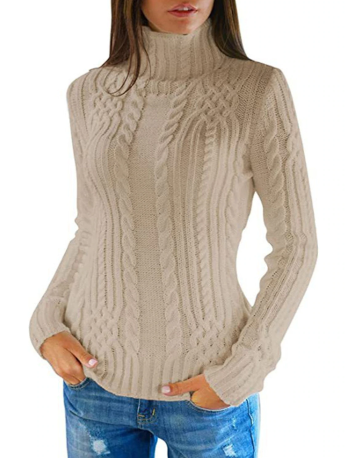 Aranda - Élégant pull-over à col roulé pour femmes pour un look intemporel
