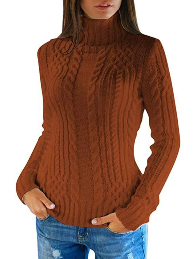 Aranda - Élégant pull-over à col roulé pour femmes pour un look intemporel