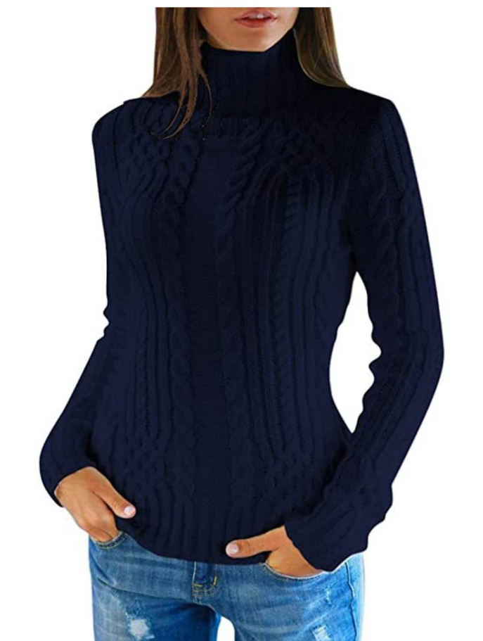 Aranda - Élégant pull-over à col roulé pour femmes pour un look intemporel
