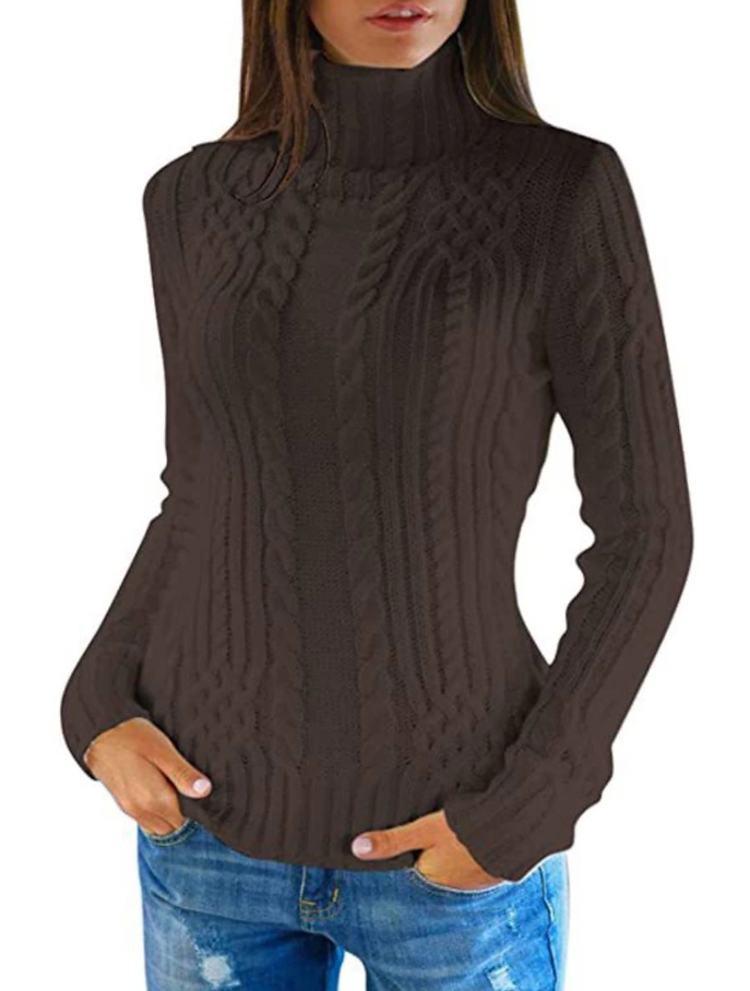 Aranda - Élégant pull-over à col roulé pour femmes pour un look intemporel