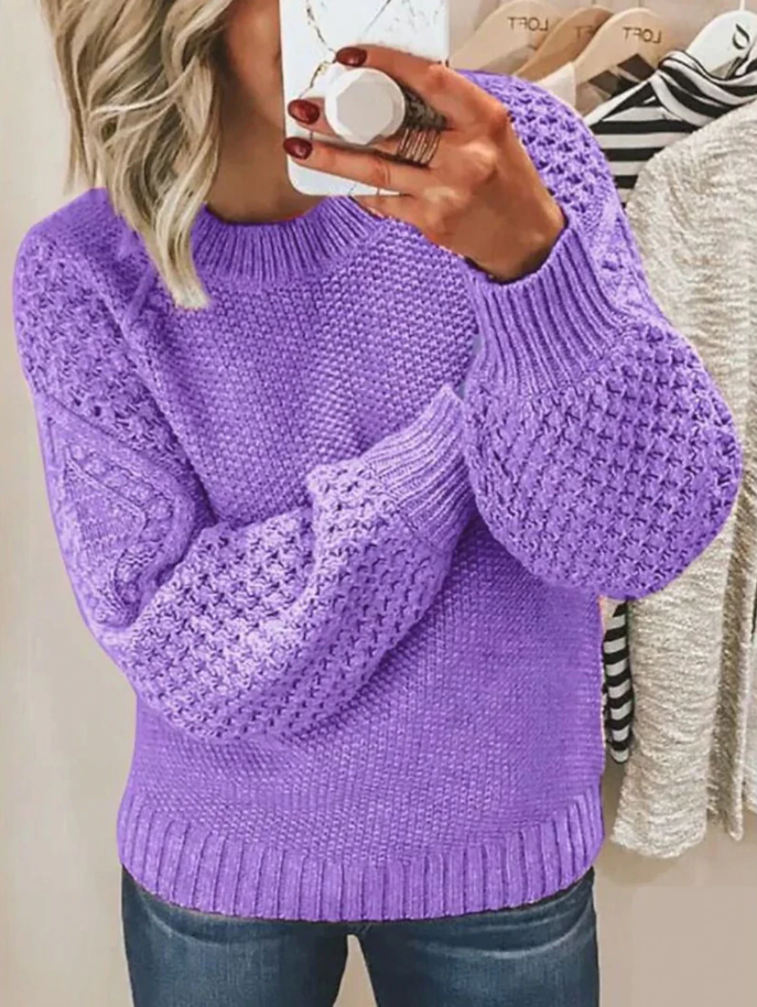 Fiene - Pull élégant en tricot côtelé pour un confort ultime et un look décontracté