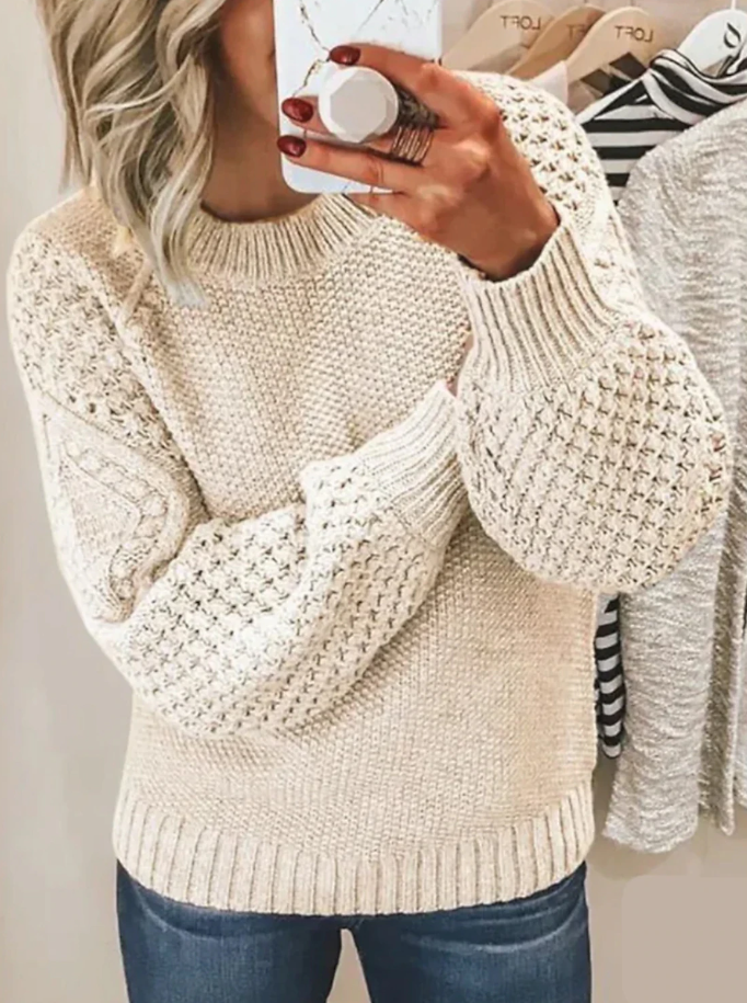 Fiene - Pull élégant en tricot côtelé pour un confort ultime et un look décontracté