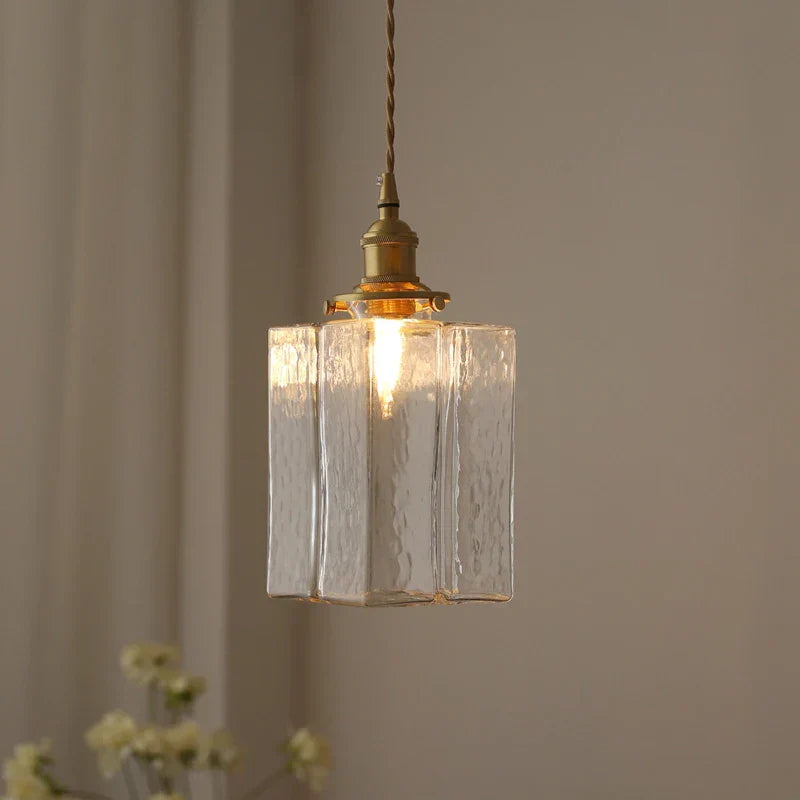 Fatima - Lampe pendante rétro en verre pour une touche de charme