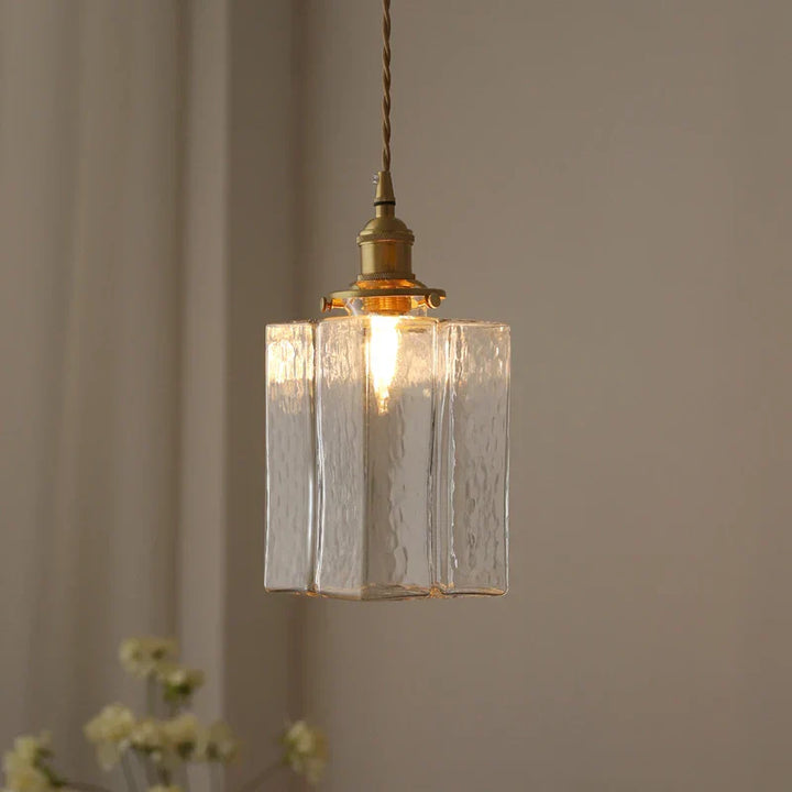 Fatima - Lampe pendante rétro en verre pour une touche de charme