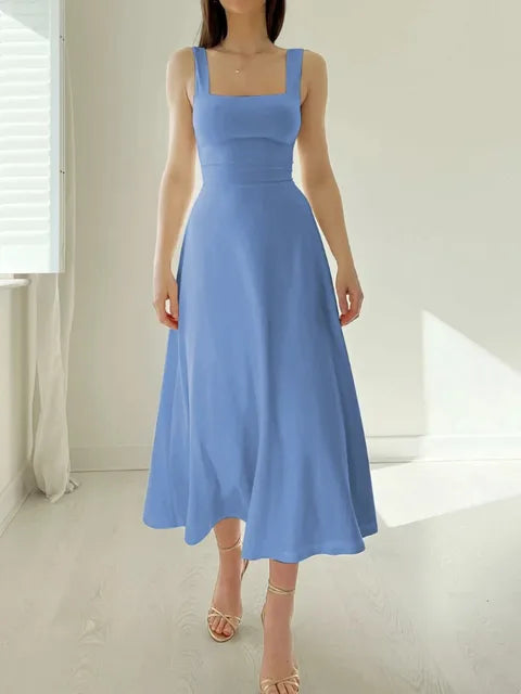 Robe élégante de style A-line avec encolure de luxe et design cintré | Eva