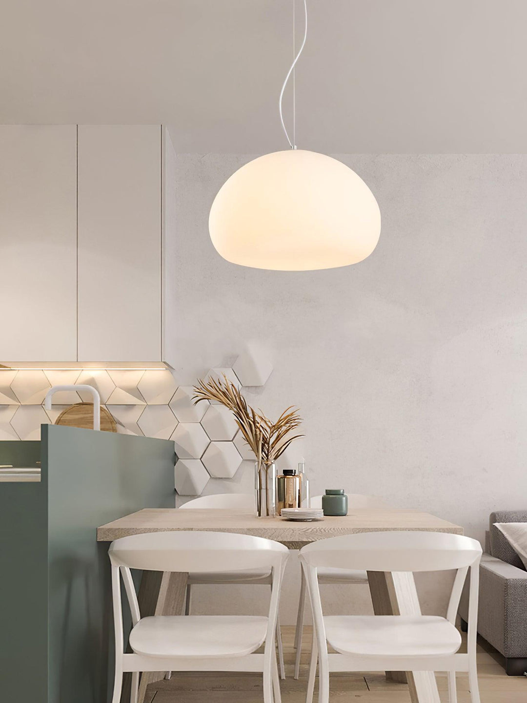 Charmante lampe suspendue à brioche cuite à la vapeur