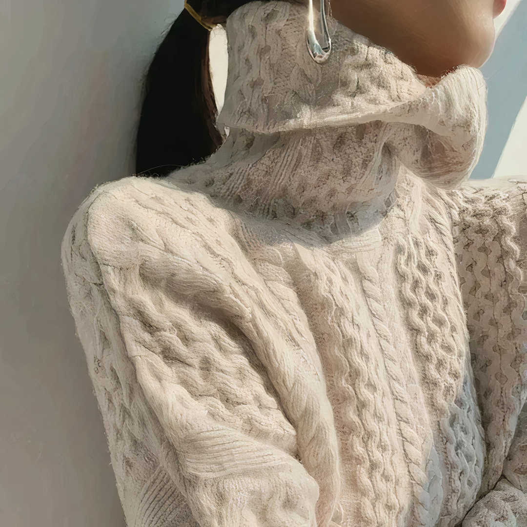Ageeth - Pull à col roulé en cachemire de luxe pour femme