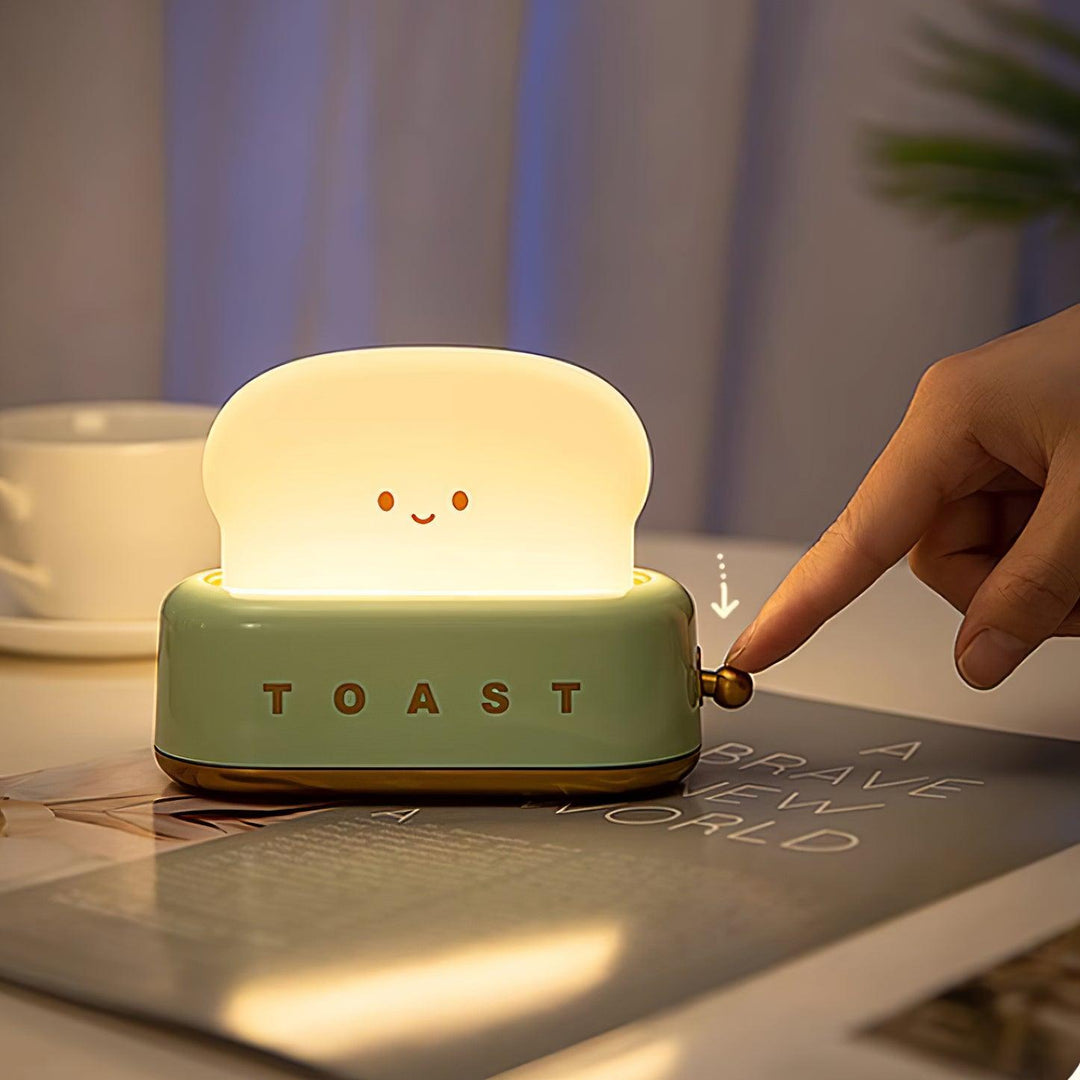 Lampe de table élégante avec design de grille-pain et batterie intégrée