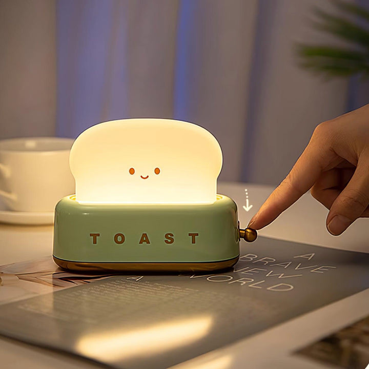 Lampe de table élégante avec design de grille-pain et batterie intégrée