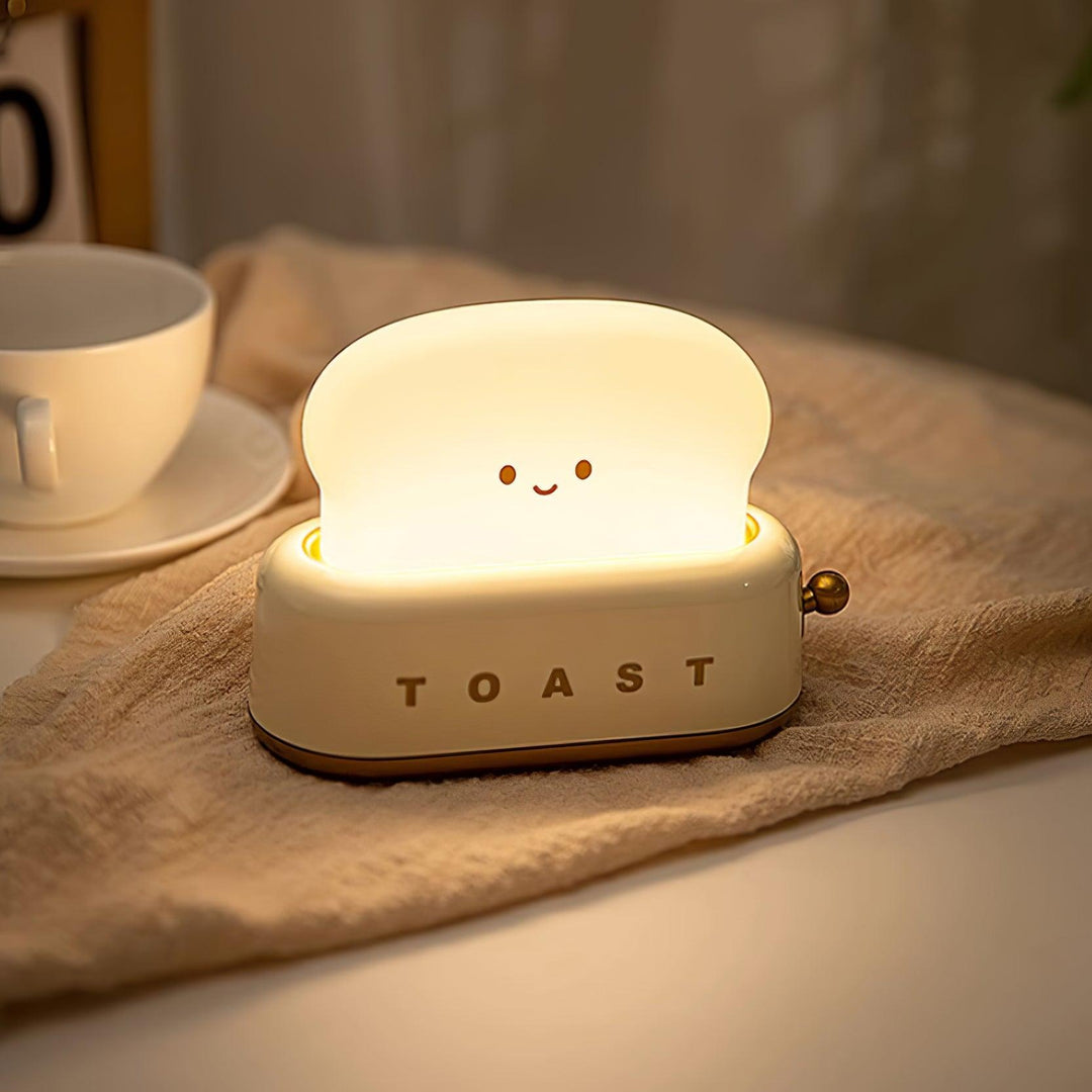 Lampe de table élégante avec design de grille-pain et batterie intégrée