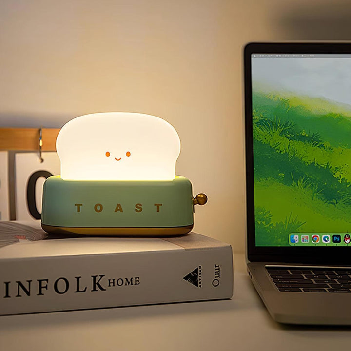 Lampe de table élégante avec design de grille-pain et batterie intégrée