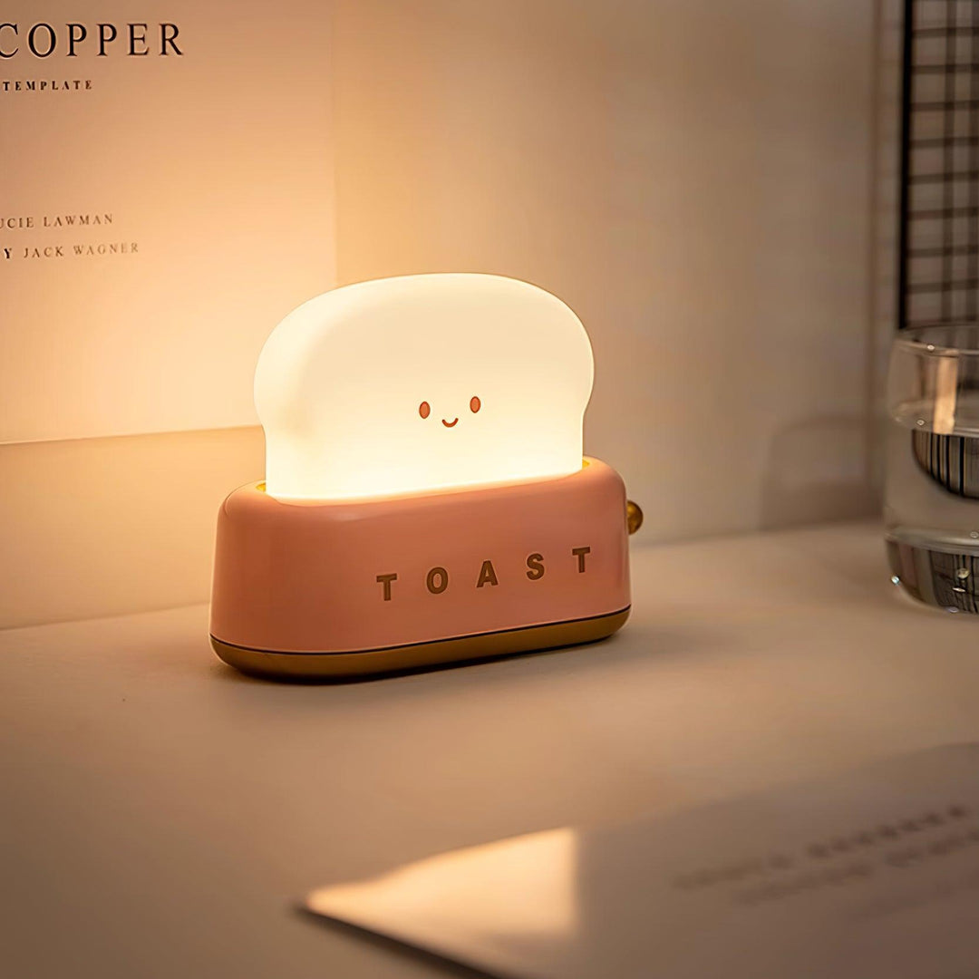 Lampe de table élégante avec design de grille-pain et batterie intégrée