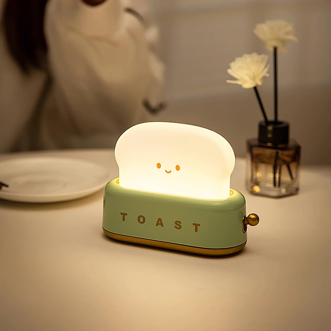 Lampe de table élégante avec design de grille-pain et batterie intégrée