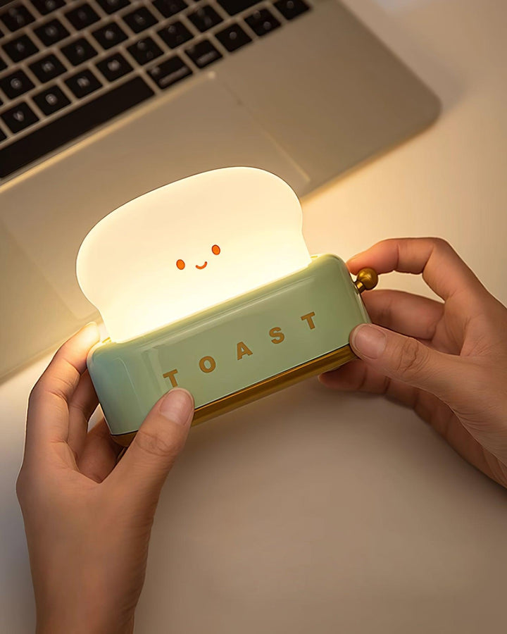 Lampe de table élégante avec design de grille-pain et batterie intégrée