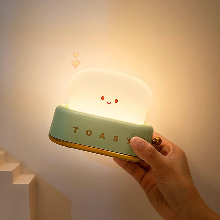Lampe de table élégante avec design de grille-pain et batterie intégrée