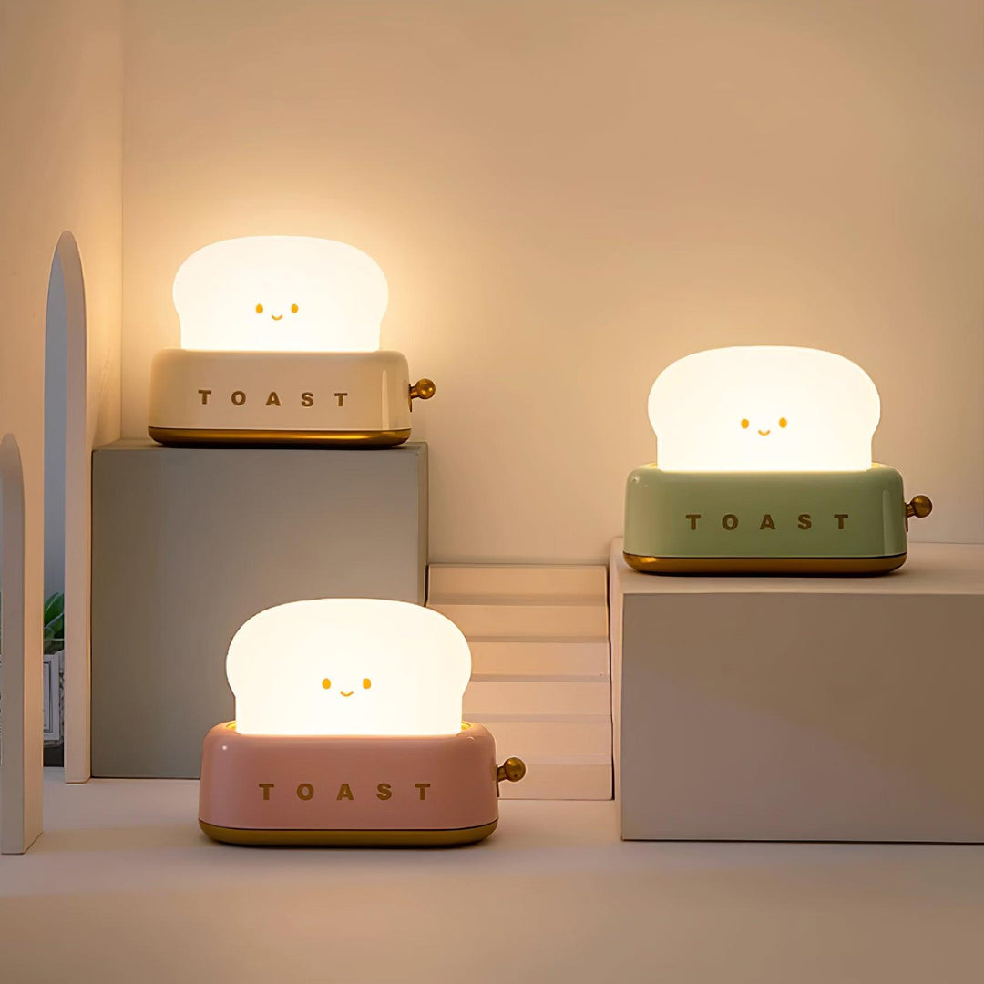 Lampe de table élégante avec design de grille-pain et batterie intégrée