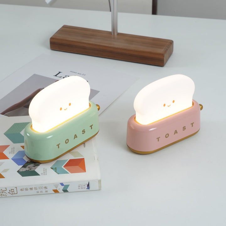 Lampe de table élégante avec design de grille-pain et batterie intégrée