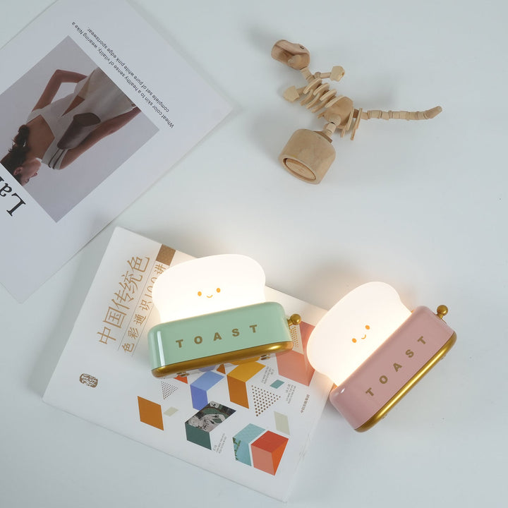 Lampe de table élégante avec design de grille-pain et batterie intégrée