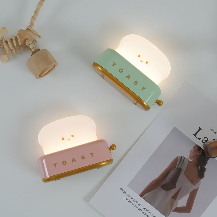 Lampe de table élégante avec design de grille-pain et batterie intégrée