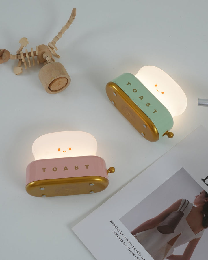 Lampe de table élégante avec design de grille-pain et batterie intégrée