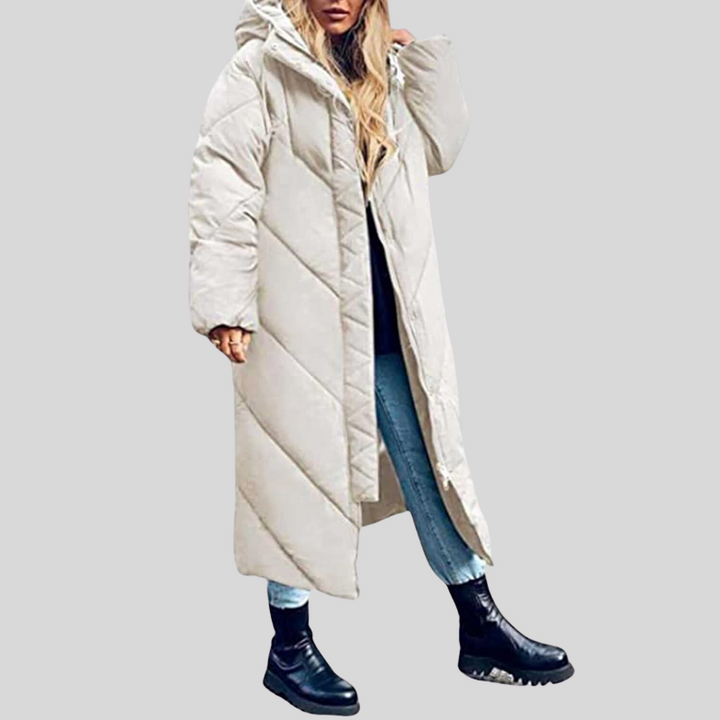 Deva | Stylish Long Women's Jacket with Hood for Perfect Protection (Veste longue pour femmes avec capuche pour une protection parfaite)