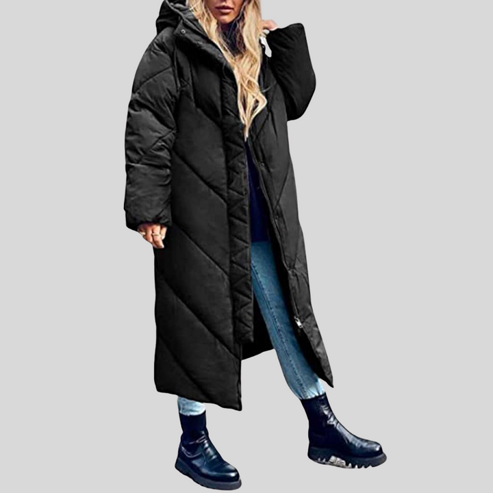 Deva | Stylish Long Women's Jacket with Hood for Perfect Protection (Veste longue pour femmes avec capuche pour une protection parfaite)