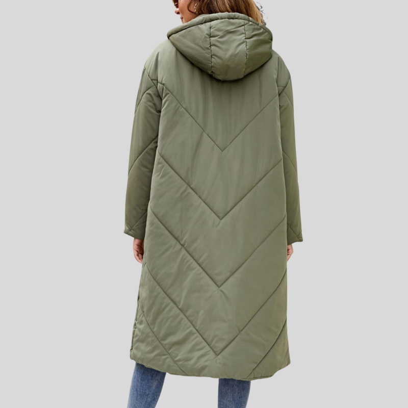 Deva | Stylish Long Women's Jacket with Hood for Perfect Protection (Veste longue pour femmes avec capuche pour une protection parfaite)