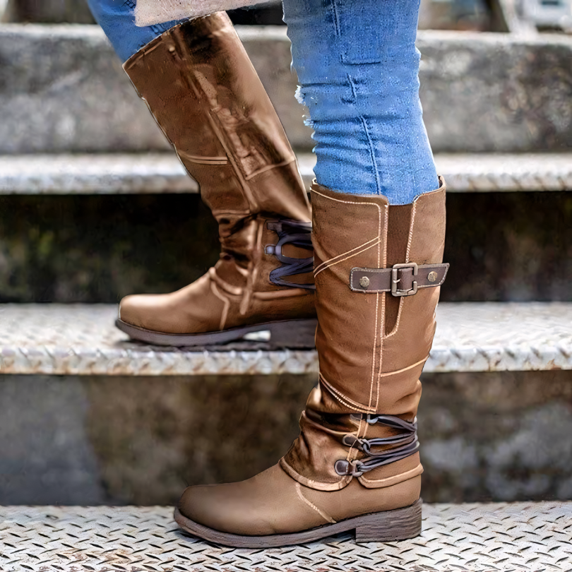 Nefelli - Bottes élégantes à hauteur de genou pour femmes pour un look intemporel
