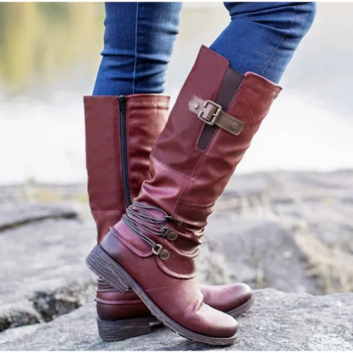 Nefelli - Bottes élégantes à hauteur de genou pour femmes pour un look intemporel