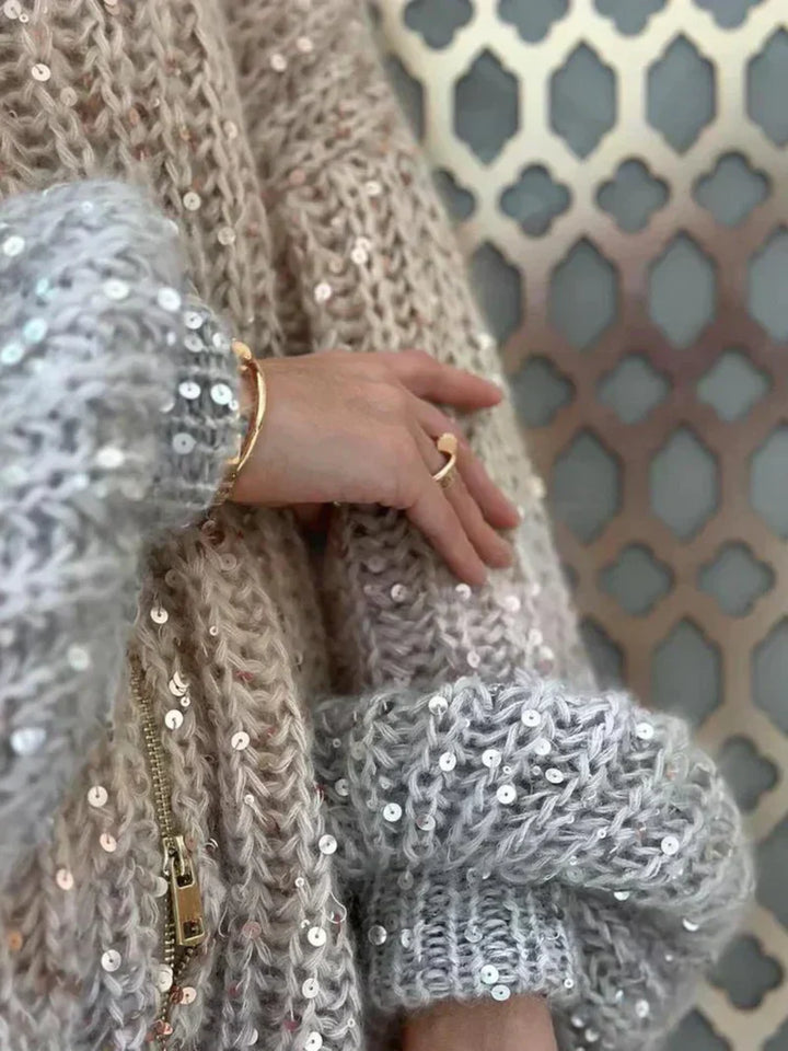 Demi - Cardigan de luxe en soie pour femmes à l'allure rayonnante
