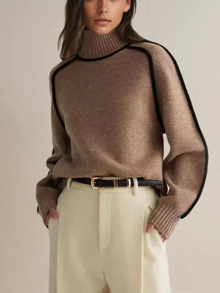Dide - Élégant pull-over à col roulé pour femmes pour un look intemporel