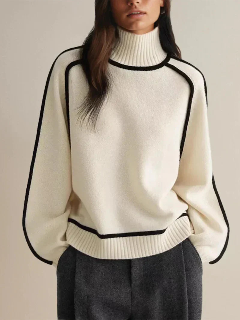 Dide - Élégant pull-over à col roulé pour femmes pour un look intemporel