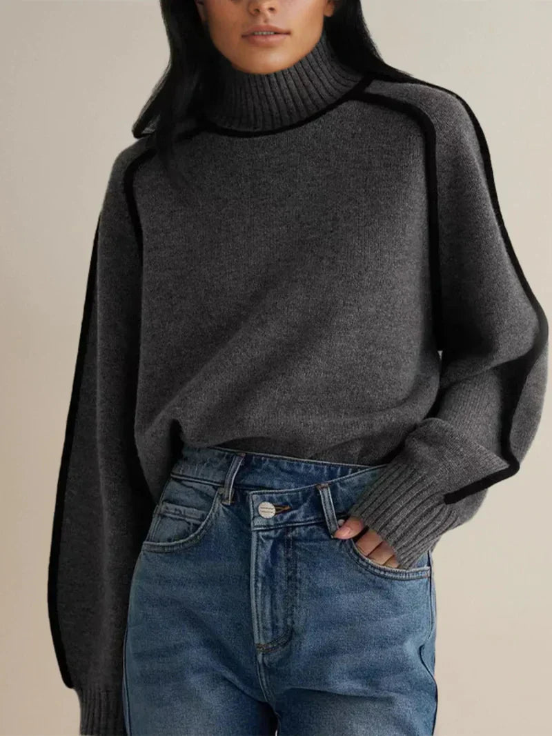 Dide - Élégant pull-over à col roulé pour femmes pour un look intemporel