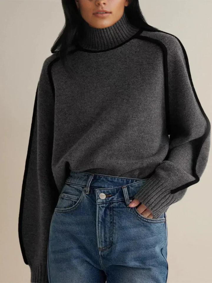 Dide - Élégant pull-over à col roulé pour femmes pour un look intemporel