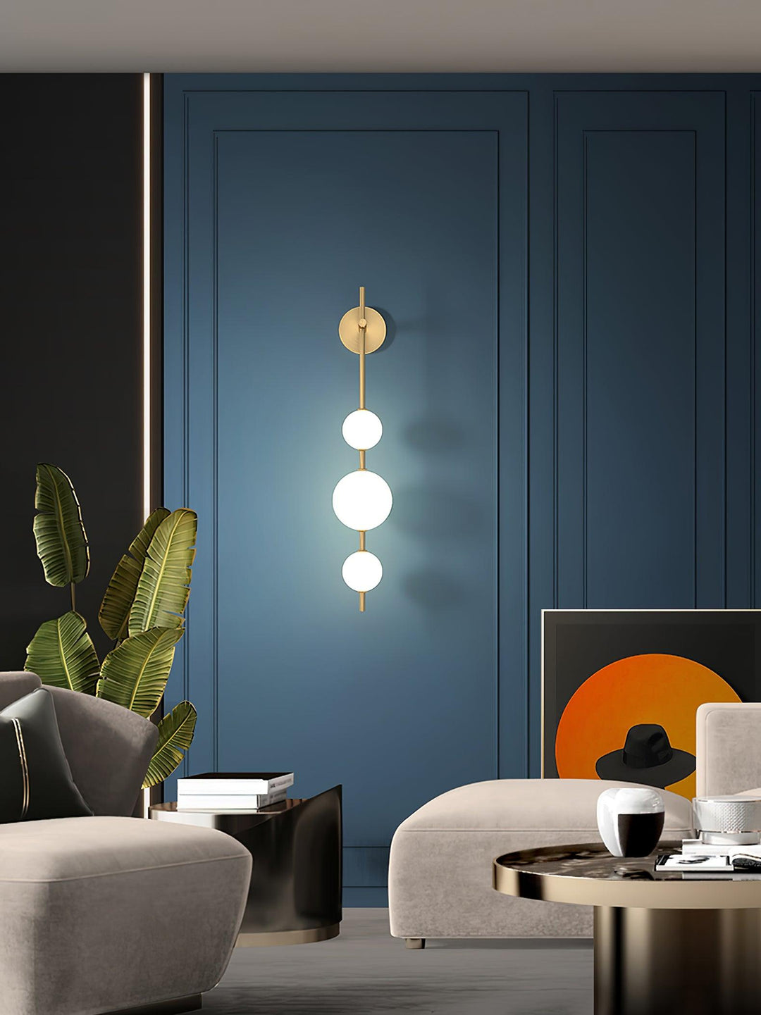 Élégante lampe murale à globe vertical pour une atmosphère enchanteresse
