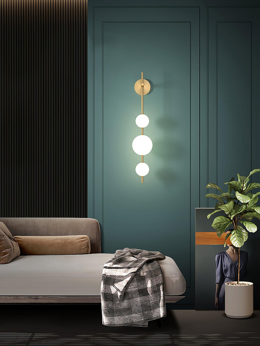 Élégante lampe murale à globe vertical pour une atmosphère enchanteresse