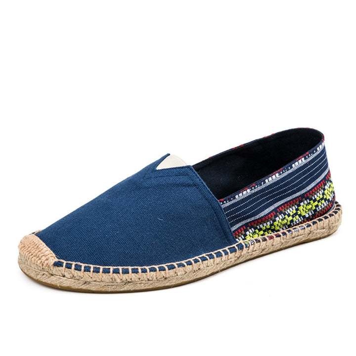 Eline | Espadrilles élégantes à rayures en toile souple