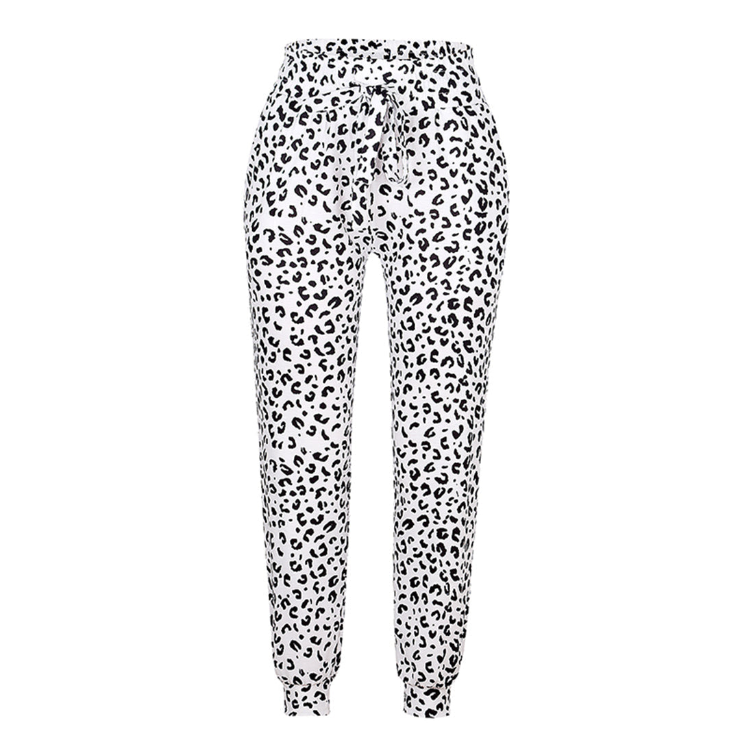 FIONA - Pantalon tendance avec imprimé léopard stylisé