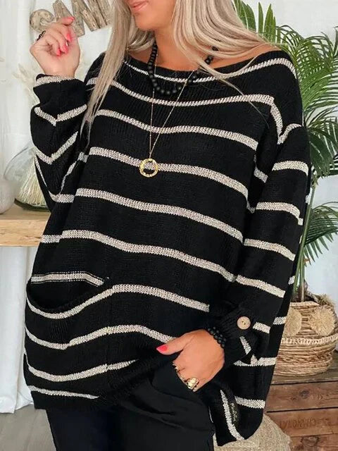 Elda - Pull rayé élégant pour femmes et hommes