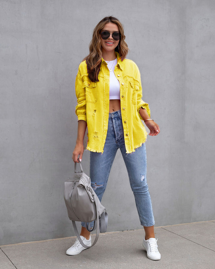 Nienke | Trendy Torn Denim Jacket