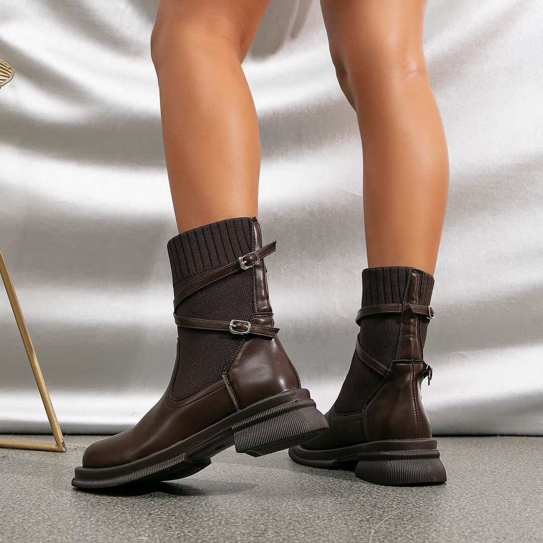 Ciara - Bottines tendance avec lanières élégantes pour femmes