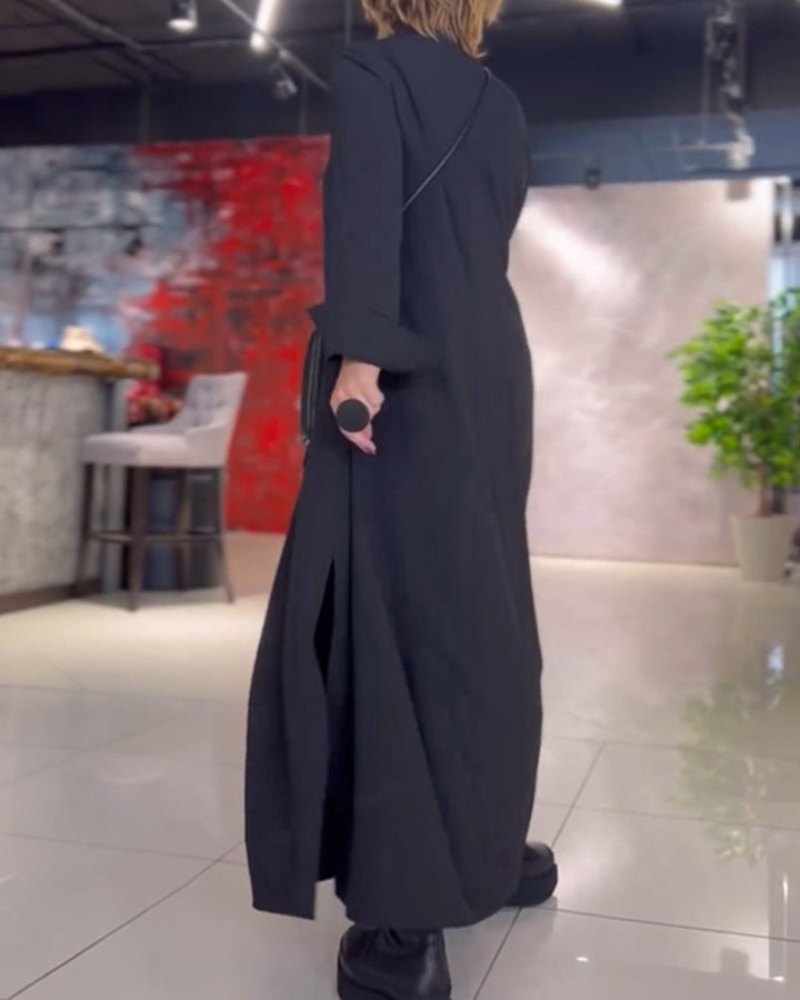 Thérèse™ - Robe polo longue avec fente