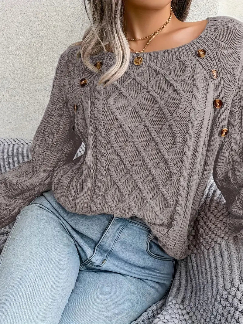 Leny - Pull tendance à col rond pour un confort optimal