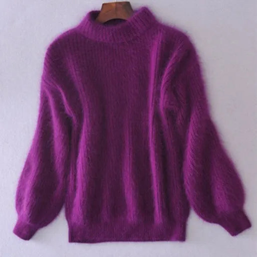 Griselda - Pull en angora vintage de luxe pour une apparence décontractée et confortable