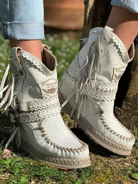 LD | Bottes Western Bohème à Franges – Style Tendance et Authentique