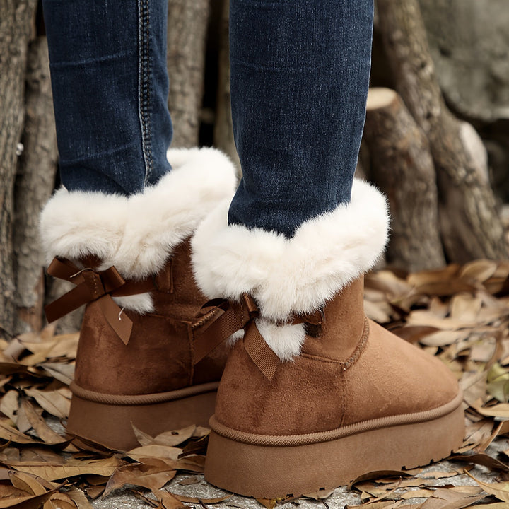Ella | Bottes d'hiver de luxe avec doublure souple dans des couleurs unies élégantes