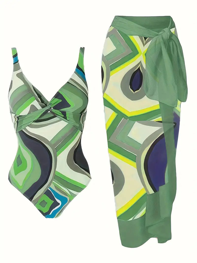 LD | Maillot de Bain Sexy à Motif Tropical – Look Plage Tendance
