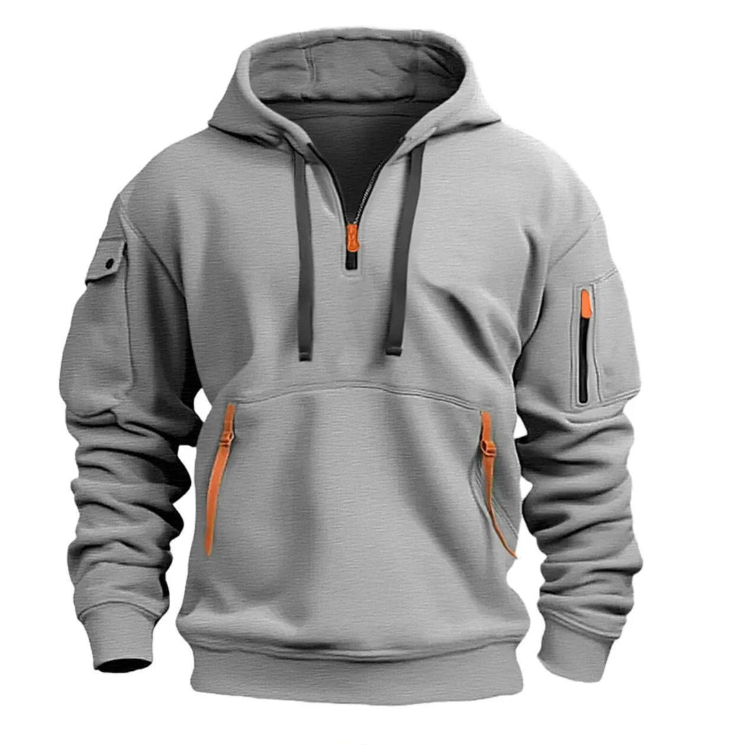 Adriaan | Sweat à capuche tendance avec demi-fermeture éclair élégante